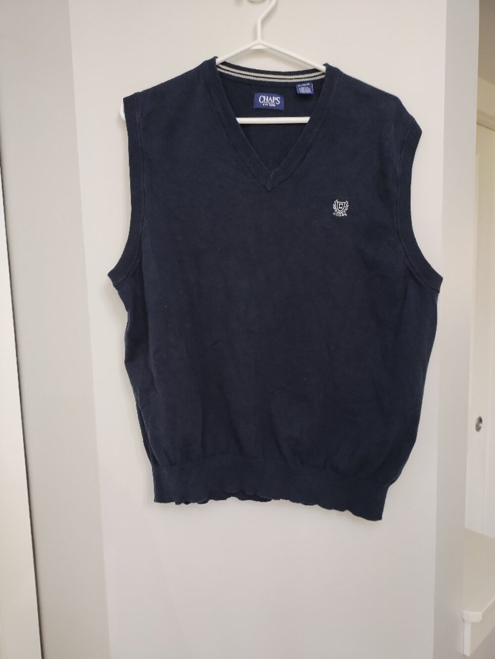 Chaps 100% cotton sweater vest